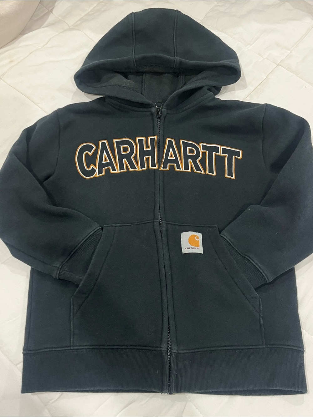 Carhartt Full-Zip Spellout Hoodie
BOYS Size 6 Black Hooded Kids
Youth